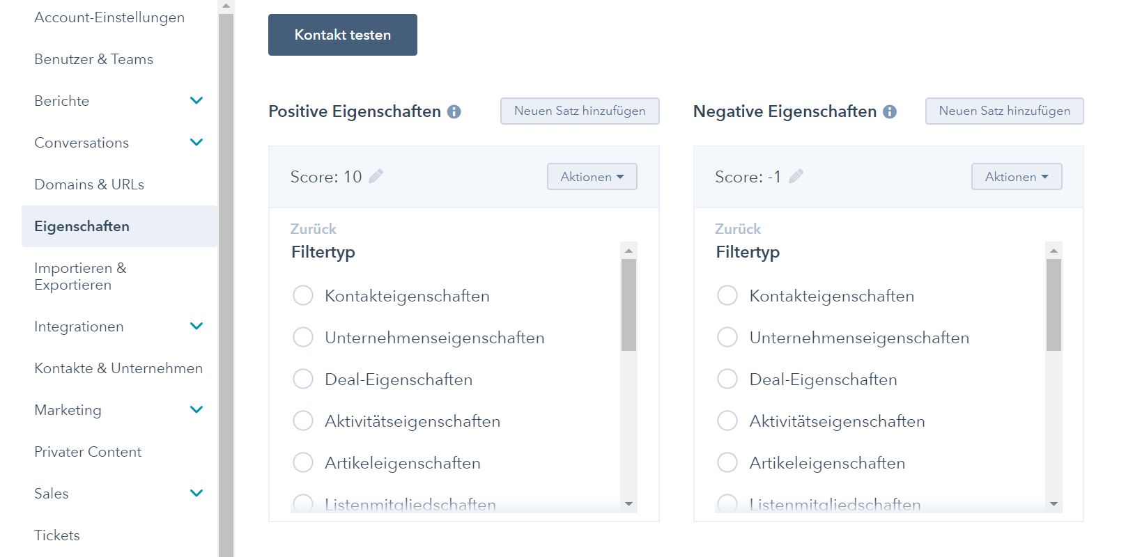 Automatisches lead scoring hubspot